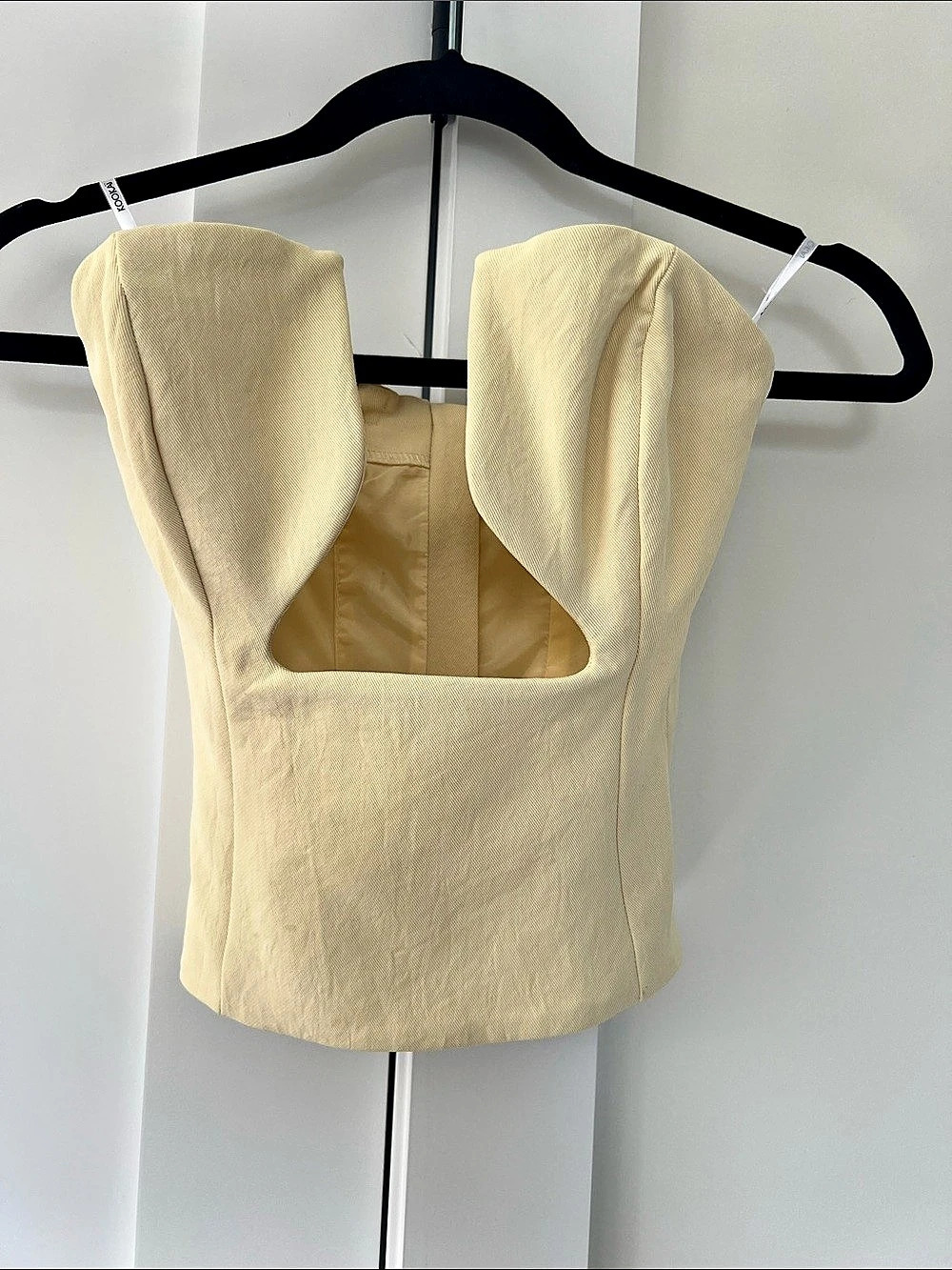 KOOKAI Yellow Bustier Crop Top Size 4 NWOT